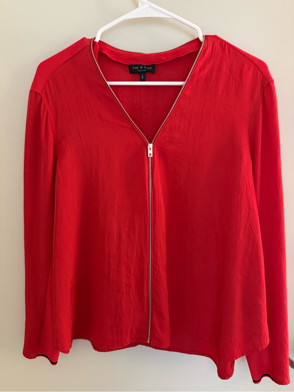 Rag & Bone Red Zip Blouse